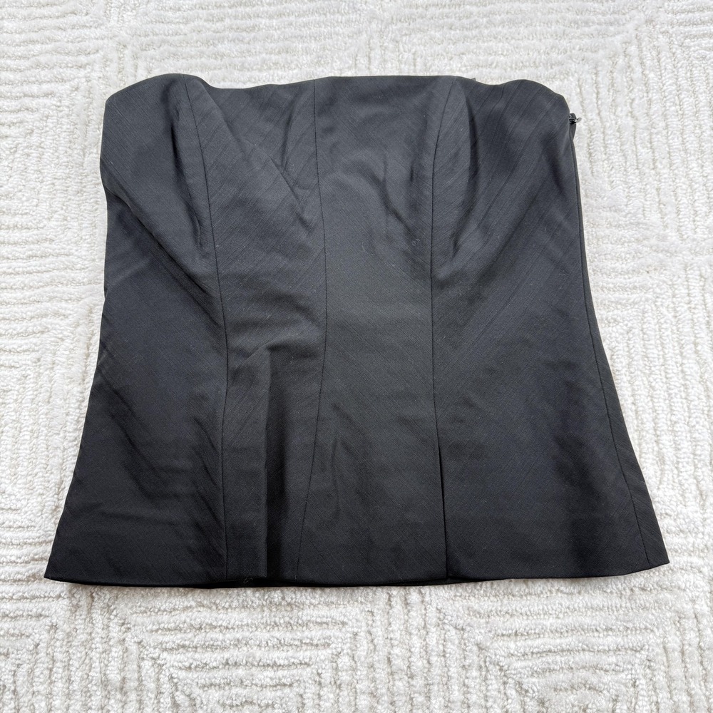 VTG Banana Republic Bustier Top Womens M Black Corset Y2K Goth Coquette Witchy
